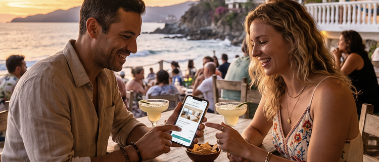 A full booking calendar for a Puerto Vallarta vacation rental fed by multiple channels